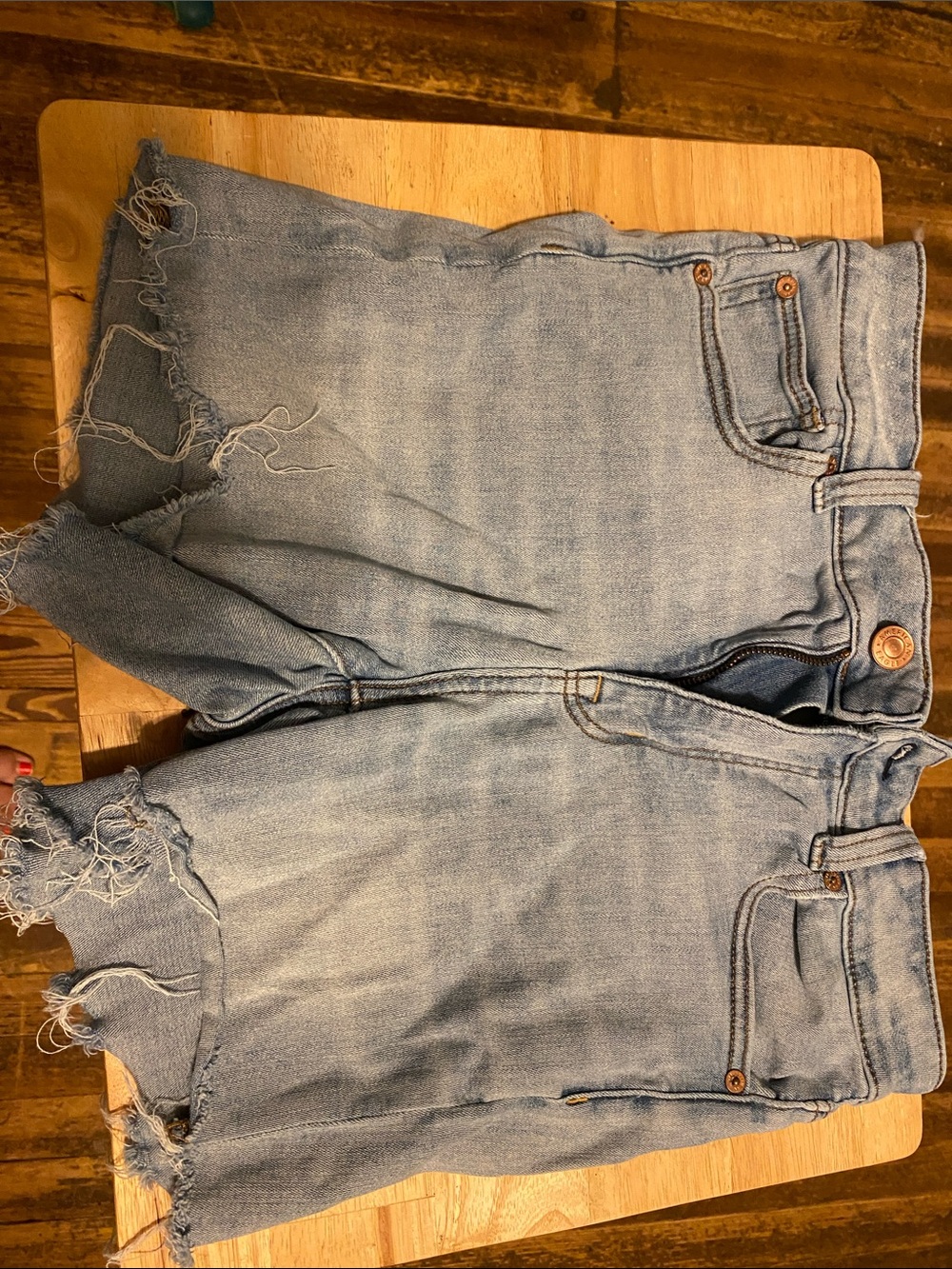 American Eagle Light Wash Denim Shorts